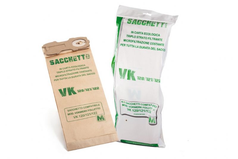 MG - SACCHETTI VK120/1/2 8PZ CARTA  - PAPER DUST BAGS VK120/1/2  8PCS