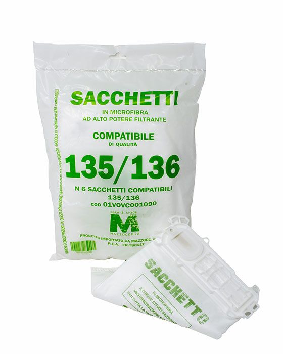 MG - SACCHETTI VK135/6 6PZ MICROFIBRA TESSUTO (36 X BOX)